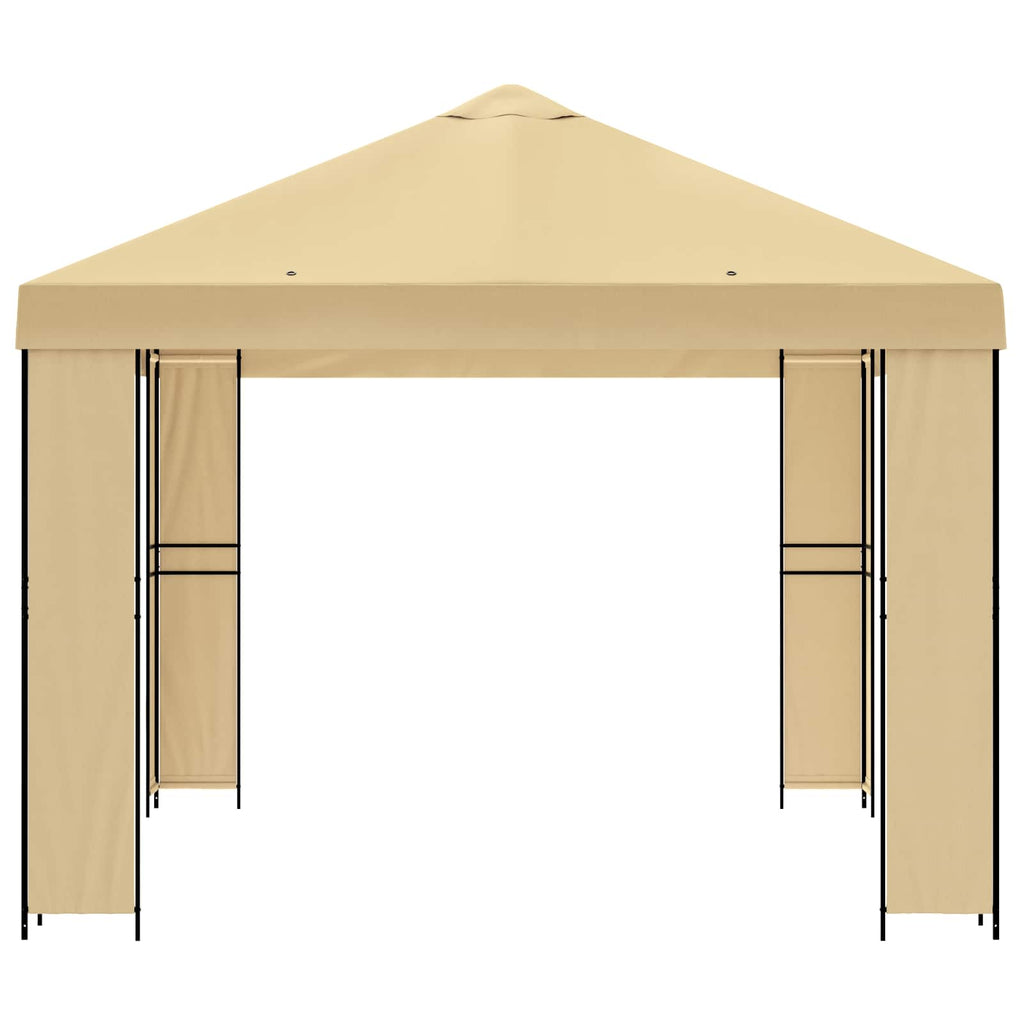 vidaXL Altana 4 × 3 m kremowy Poliester i Stal 190 gsm
