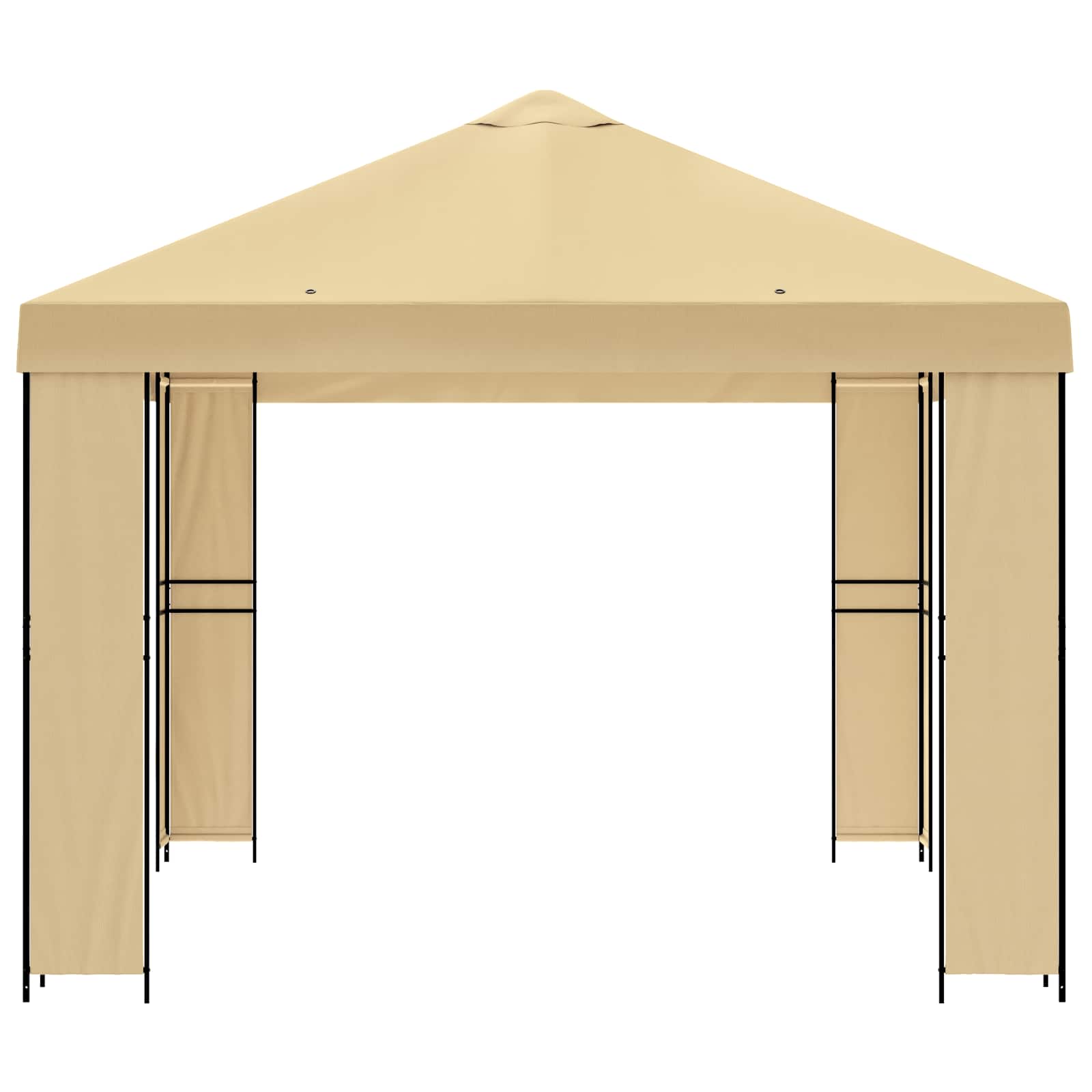 vidaXL Altana 4 × 3 m kremowy Poliester i Stal 190 gsm
