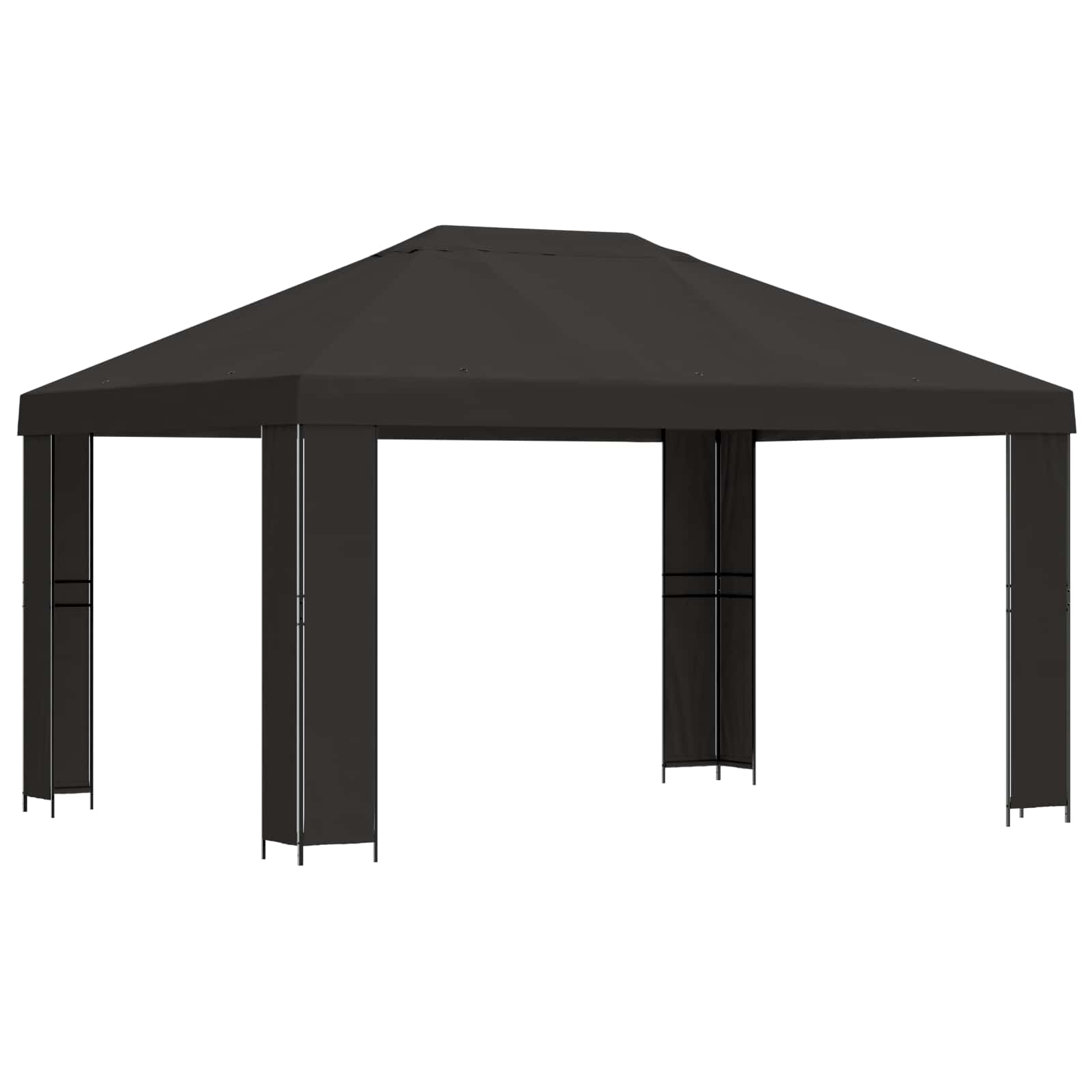 vidaXL Altana 4 × 3 m antracytowy Poliester i Stal 190 gsm