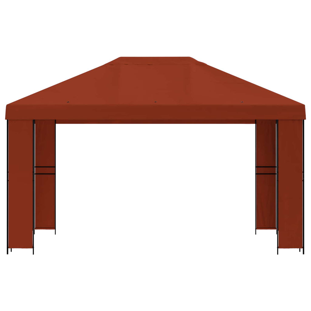 vidaXL Altana 4 × 3 m terakota Poliester i Stal 190 gsm
