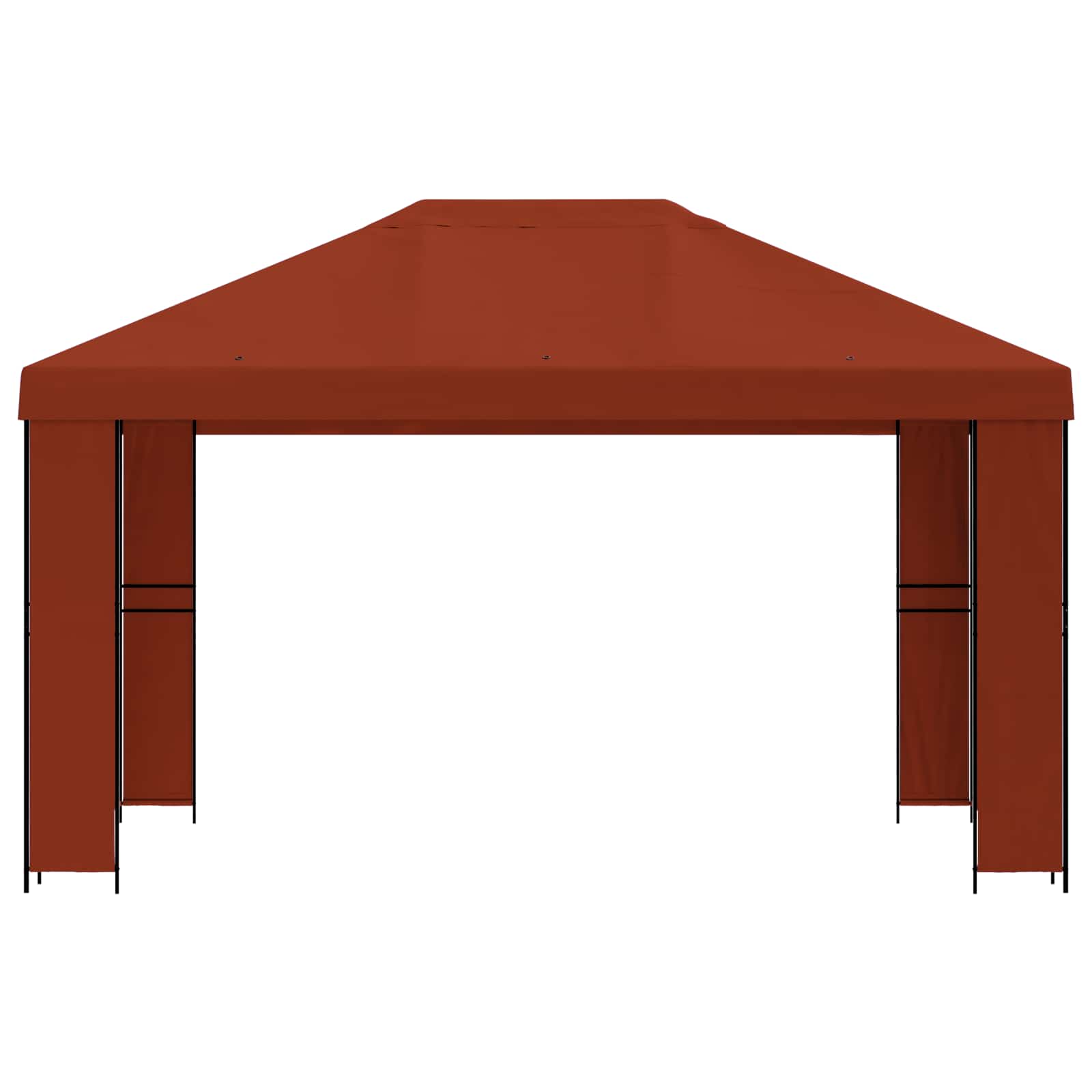 vidaXL Altana 4 × 3 m terakota Poliester i Stal 190 gsm
