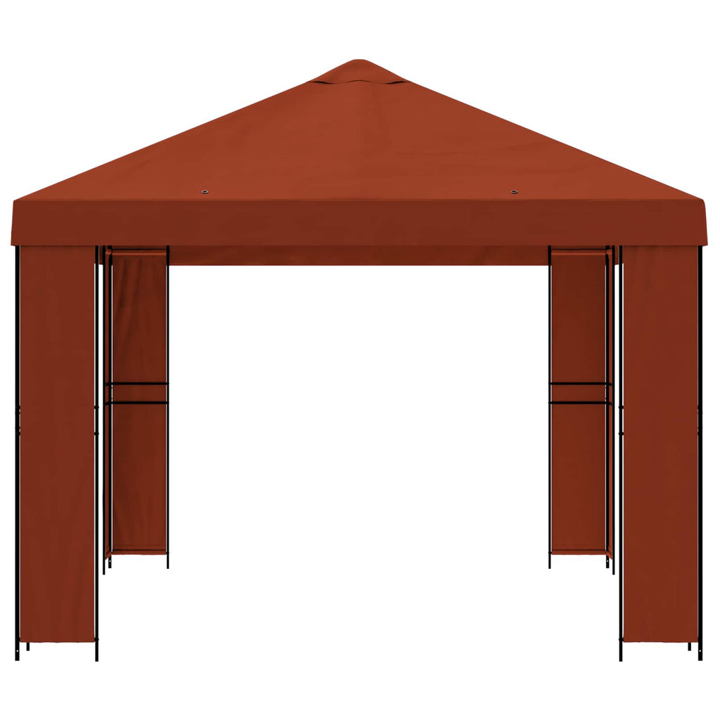 vidaXL Altana 4 × 3 m terakota Poliester i Stal 190 gsm