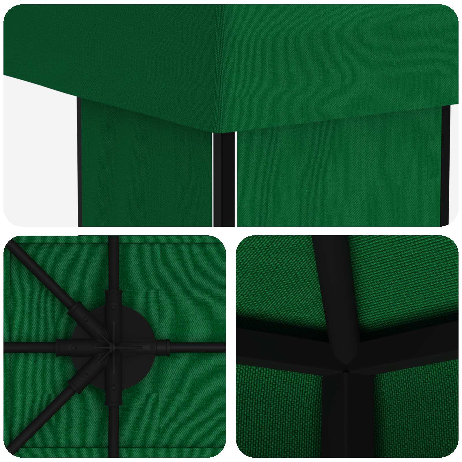 vidaXL Altana 4 × 3 m zielony Poliester i Stal 190 gsm