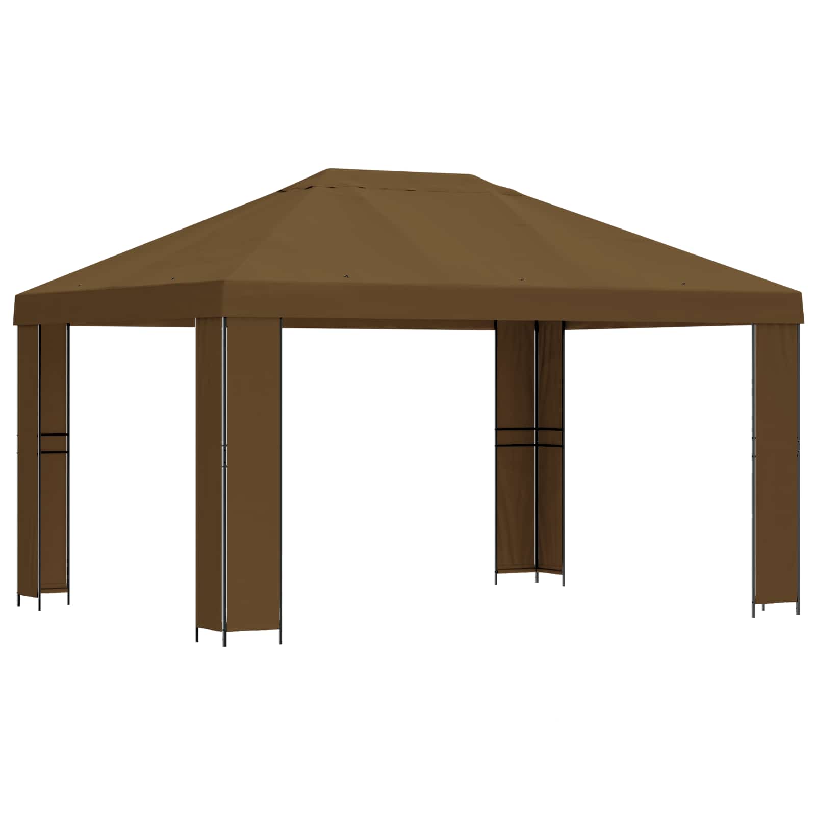 vidaXL Altana 4 × 3 m Ciemnoszary Poliester i Stal 190 gsm