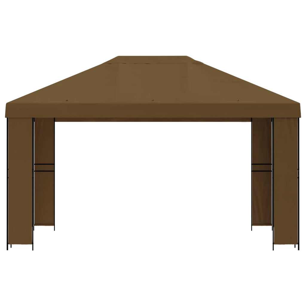vidaXL Altana 4 × 3 m Ciemnoszary Poliester i Stal 190 gsm