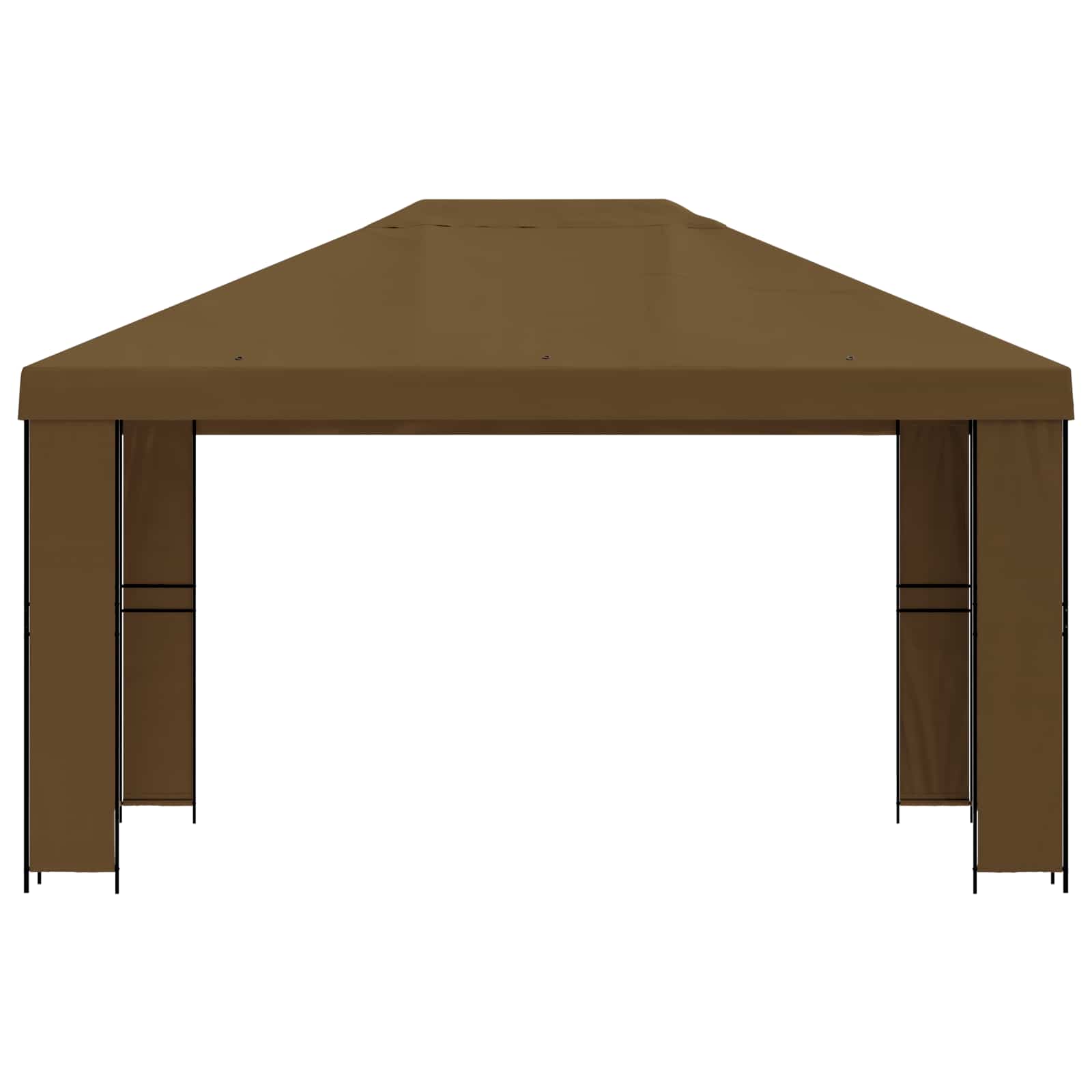 vidaXL Altana 4 × 3 m Ciemnoszary Poliester i Stal 190 gsm