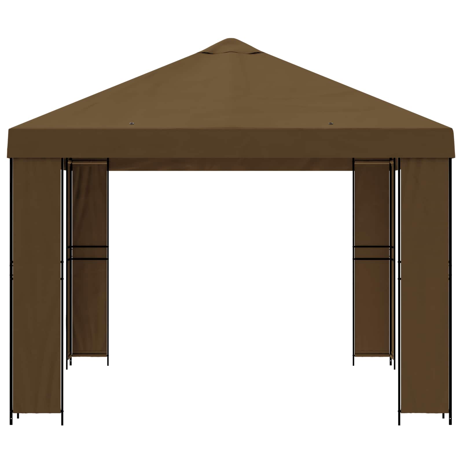 vidaXL Altana 4 × 3 m Ciemnoszary Poliester i Stal 190 gsm