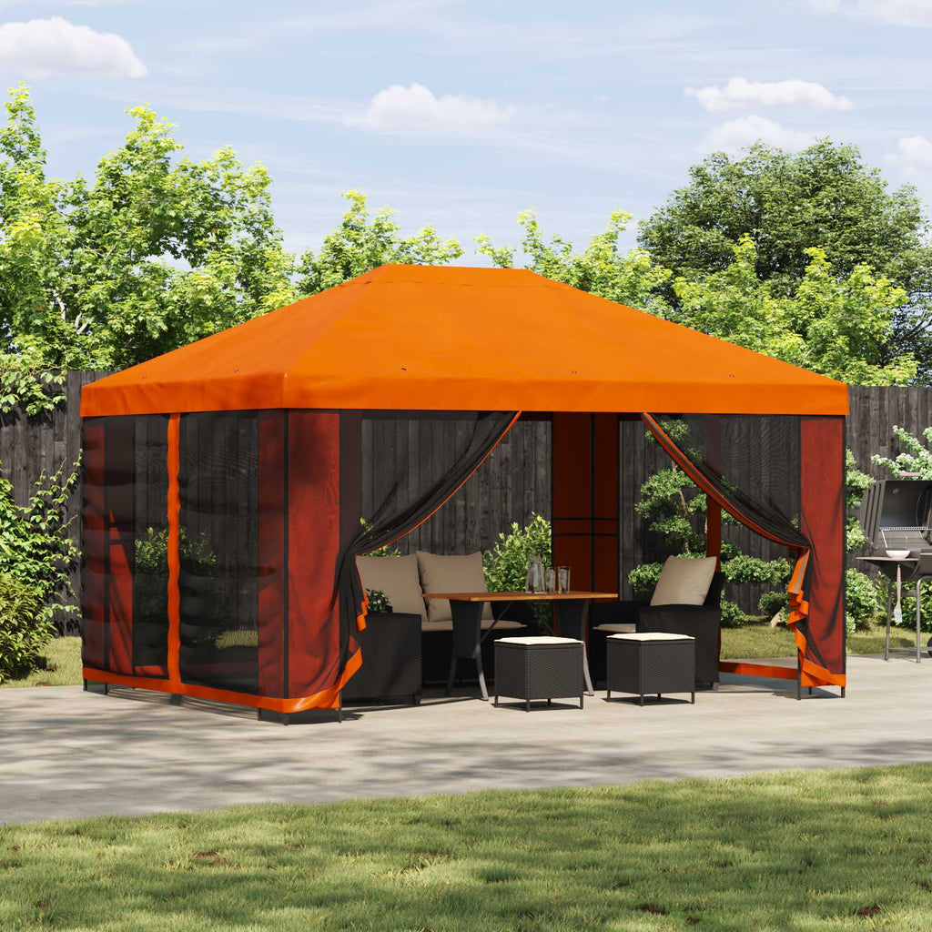 vidaXL Altana 4 × 3 m pomarańczowy Poliester i Stal 190 gsm