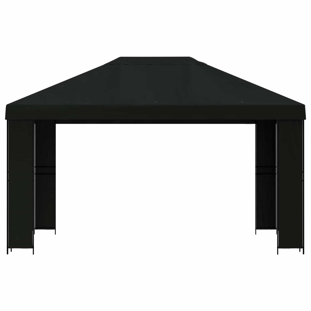vidaXL Altana 4 × 3 m Czarny Poliester i Stal 190 gsm