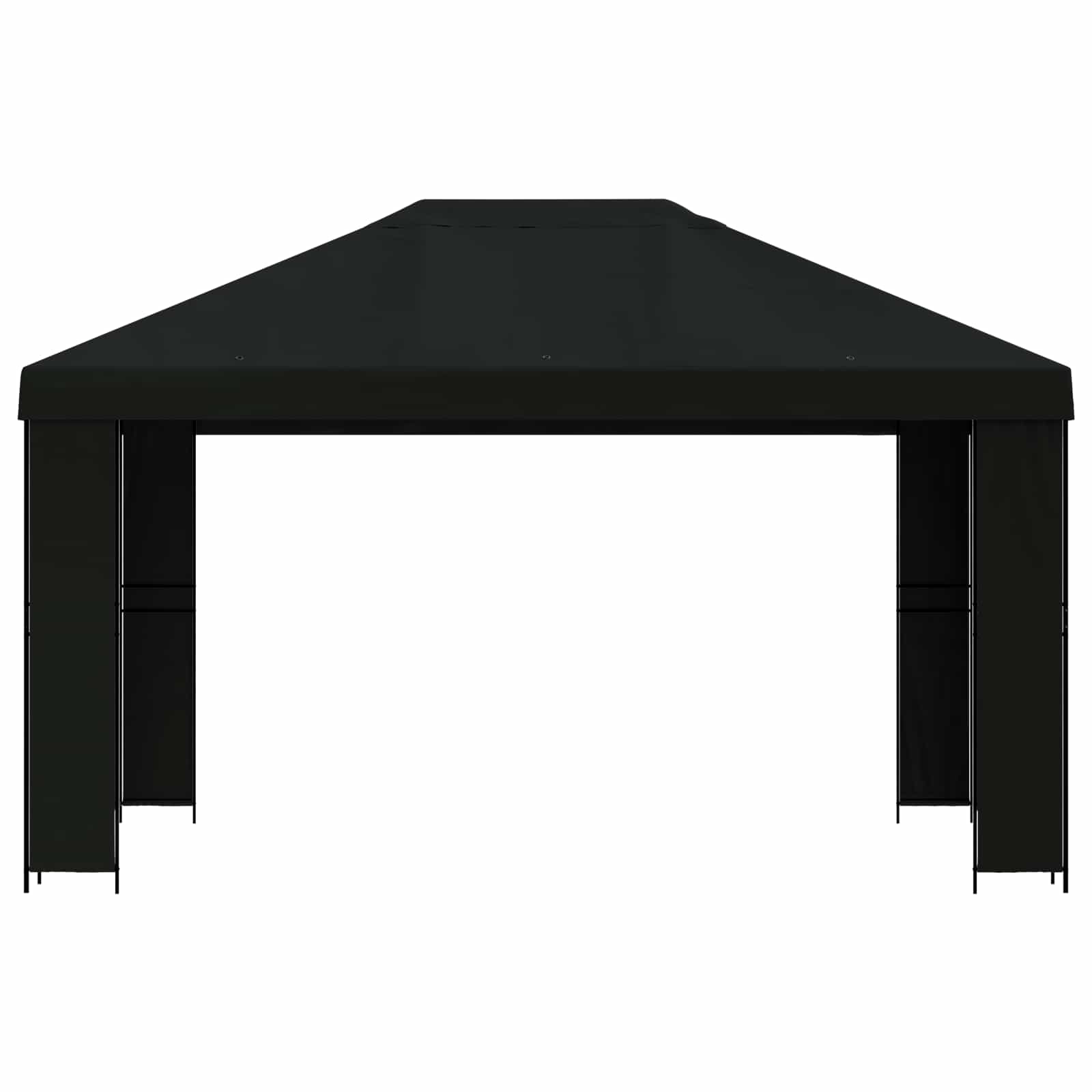 vidaXL Altana 4 × 3 m Czarny Poliester i Stal 190 gsm