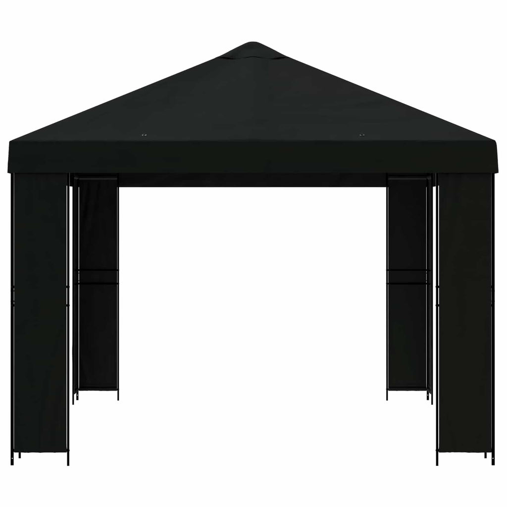 vidaXL Altana 4 × 3 m Czarny Poliester i Stal 190 gsm