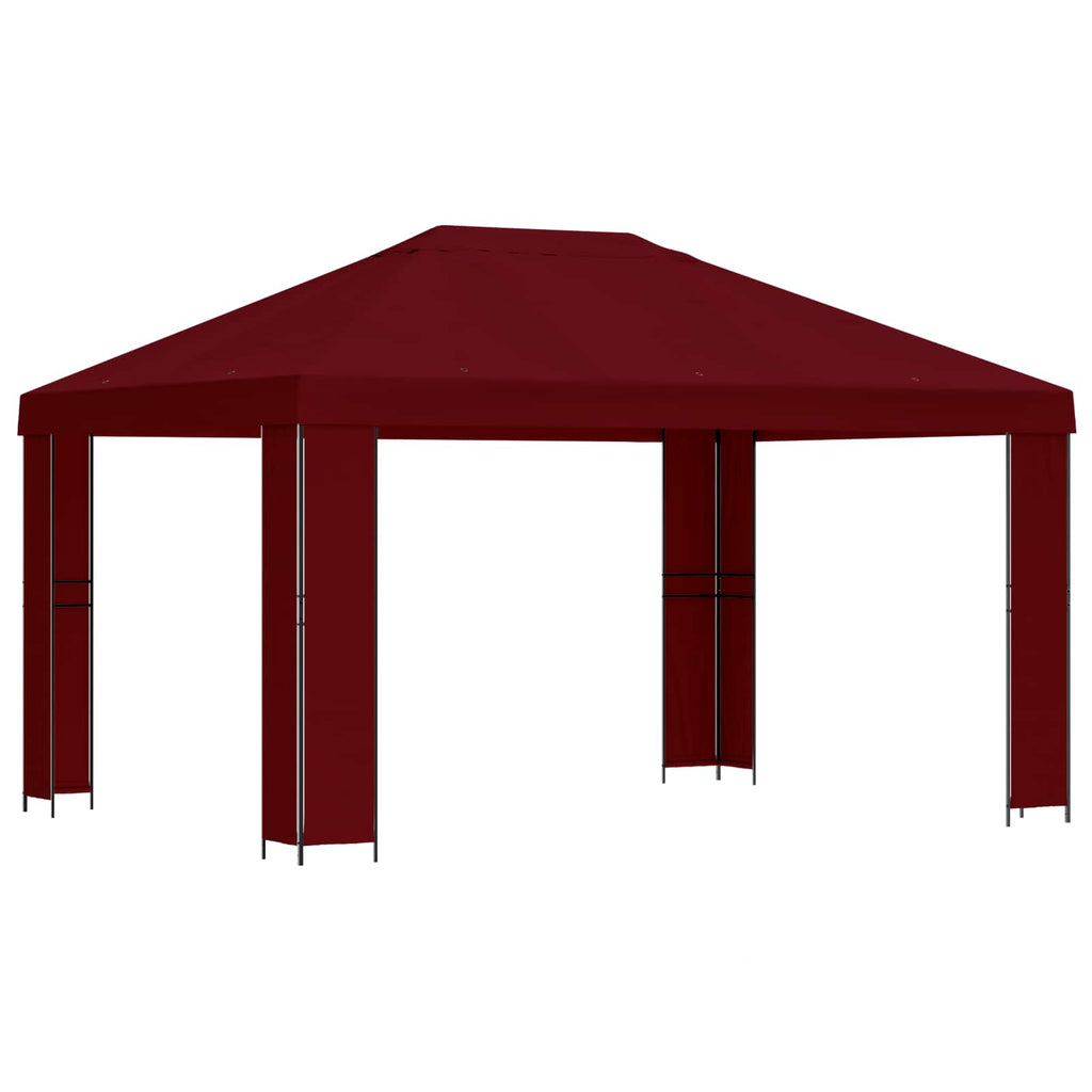 vidaXL Altana 4 × 3 m bordowy Poliester i Stal 190 gsm