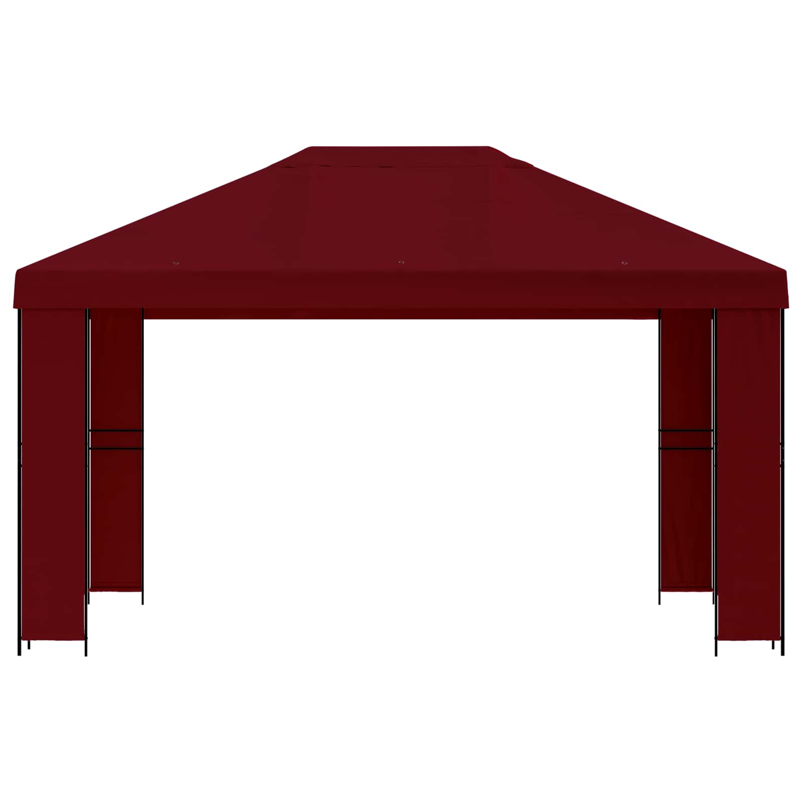 vidaXL Altana 4 × 3 m bordowy Poliester i Stal 190 gsm