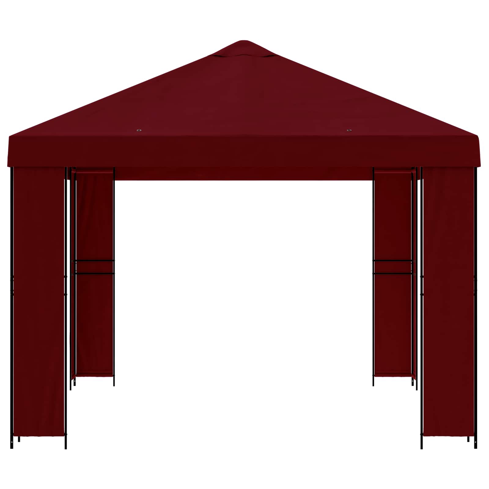 vidaXL Altana 4 × 3 m bordowy Poliester i Stal 190 gsm