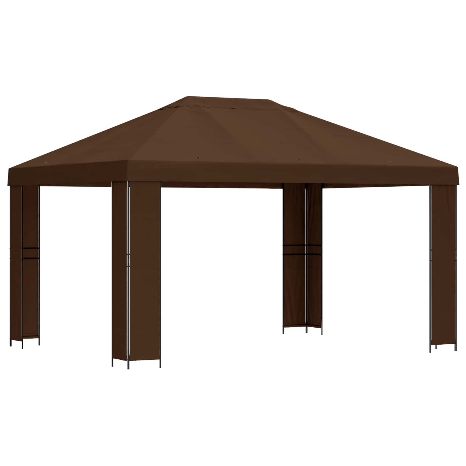 vidaXL Altana 4 × 3 m brązowy Poliester i Stal 190 gsm