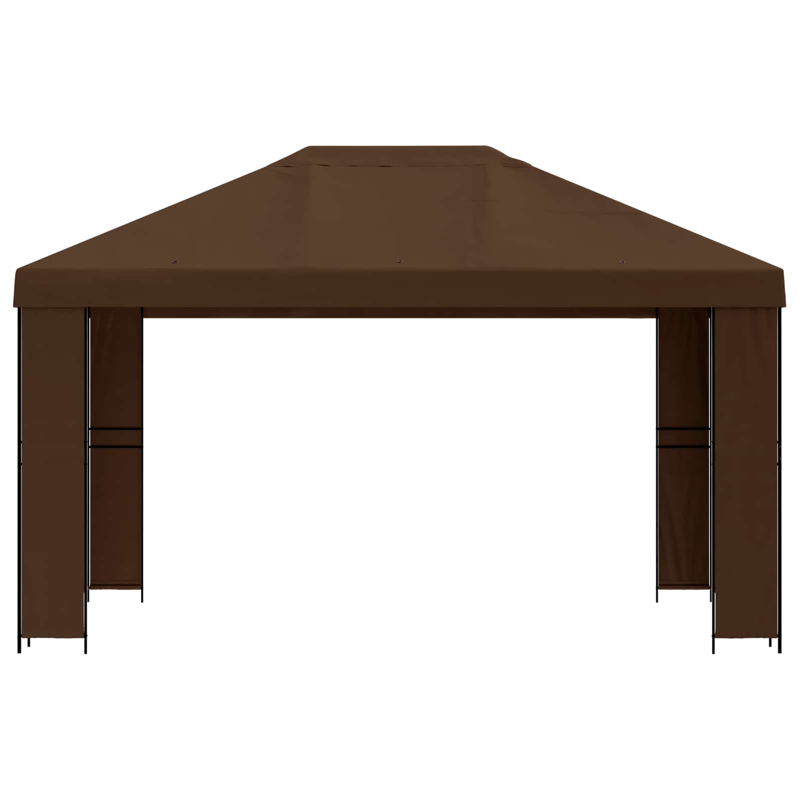 vidaXL Altana 4 × 3 m brązowy Poliester i Stal 190 gsm