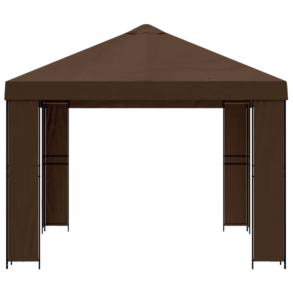 vidaXL Altana 4 × 3 m brązowy Poliester i Stal 190 gsm