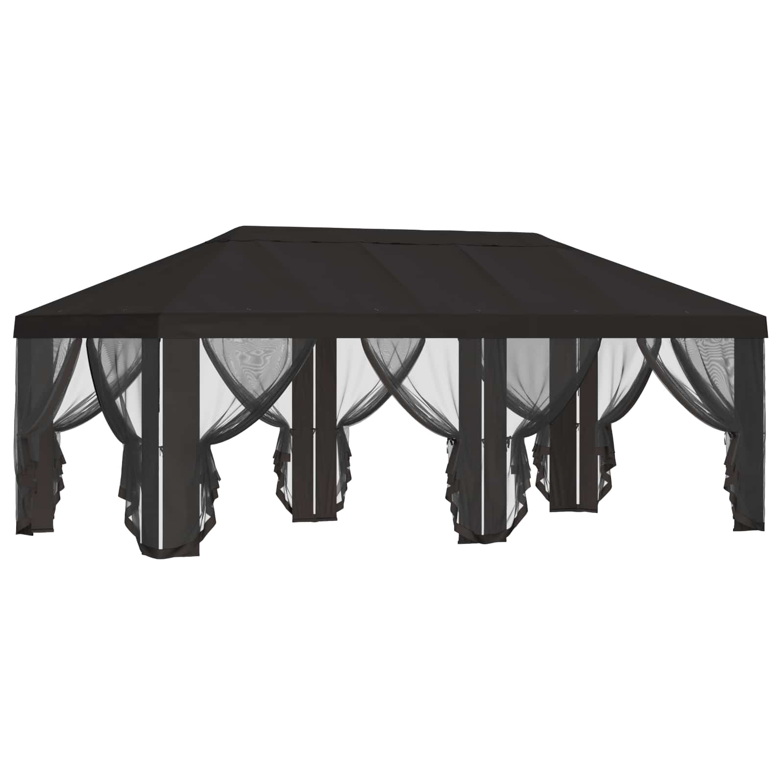 vidaXL Pokrywa daszku z ścianami bocznymi 6 x 3 m antracytowy