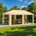 vidaXL Pokrycie altany 6 x 3 m kremowy Poliester 190 gsm