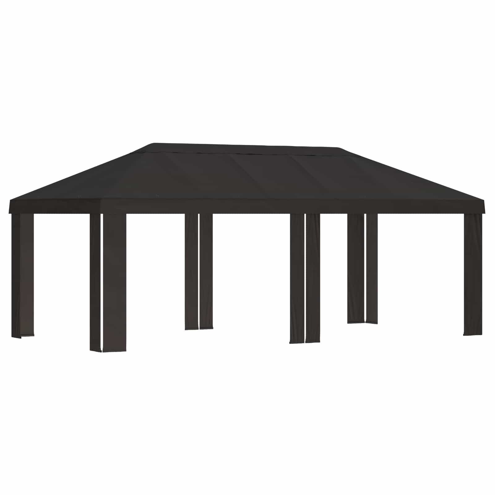 vidaXL Pokrycie altany 6 x 3 m antracytowy Poliester 190 gsm