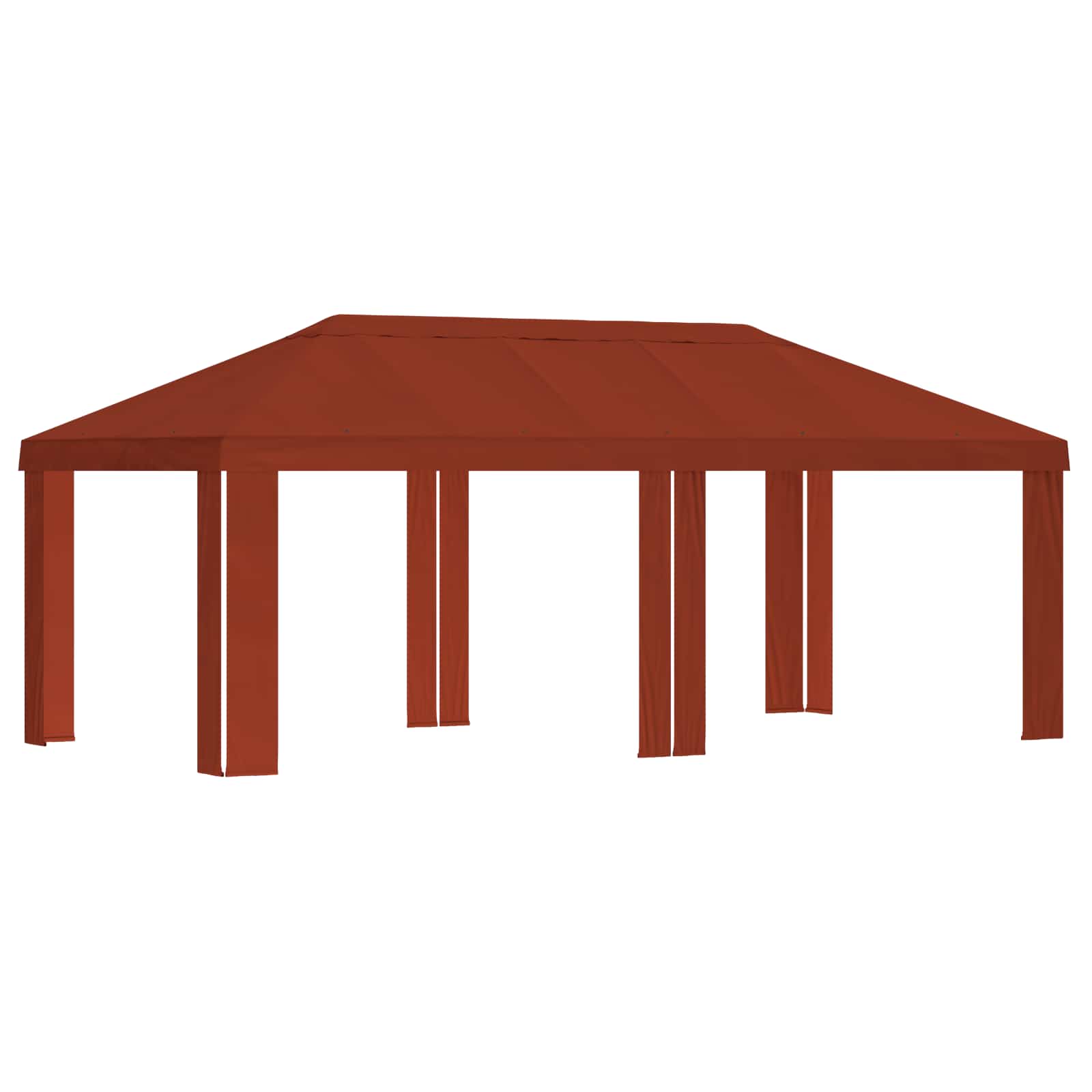 vidaXL Pokrycie altany 6 x 3 m terakota Poliester 190 gsm