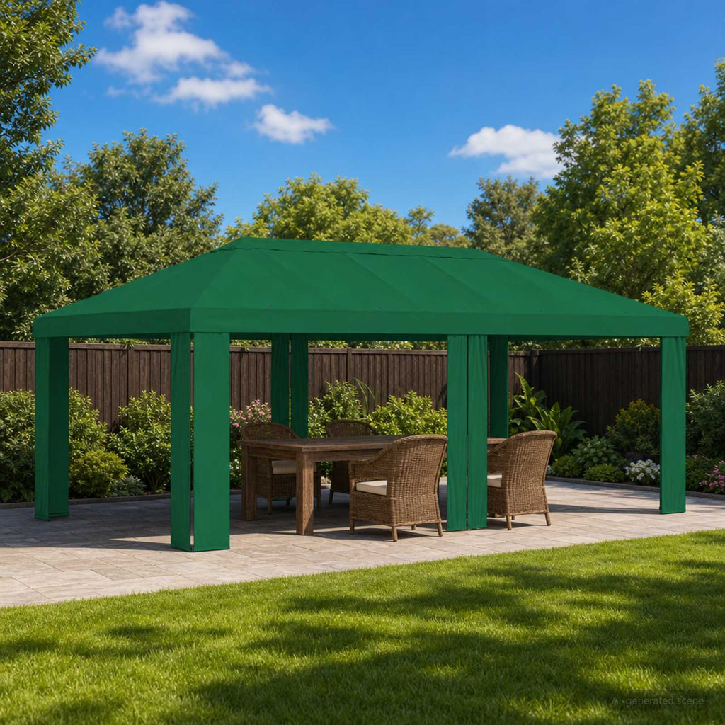 vidaXL Pokrycie altany 6 x 3 m zielony Poliester 190 gsm