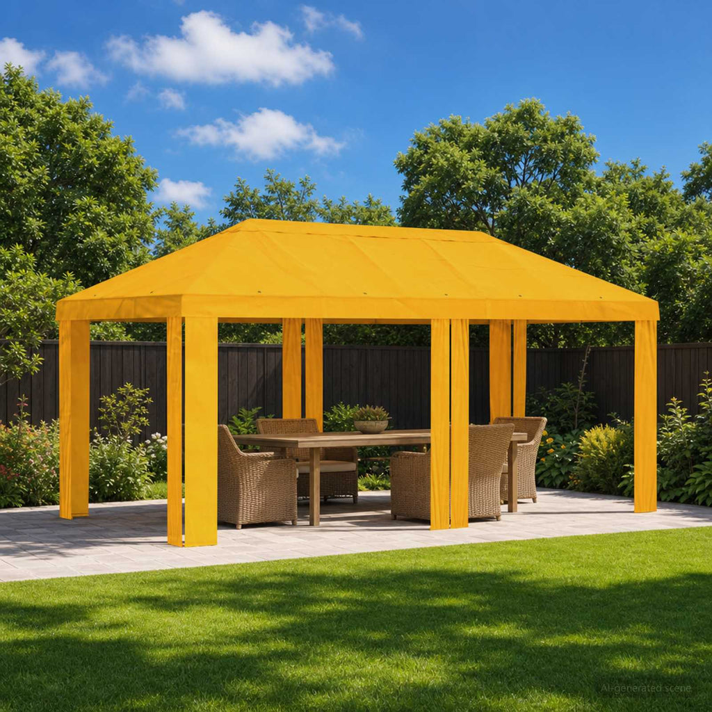 vidaXL Pokrycie altany 6 x 3 m żółty Poliester 190 gsm