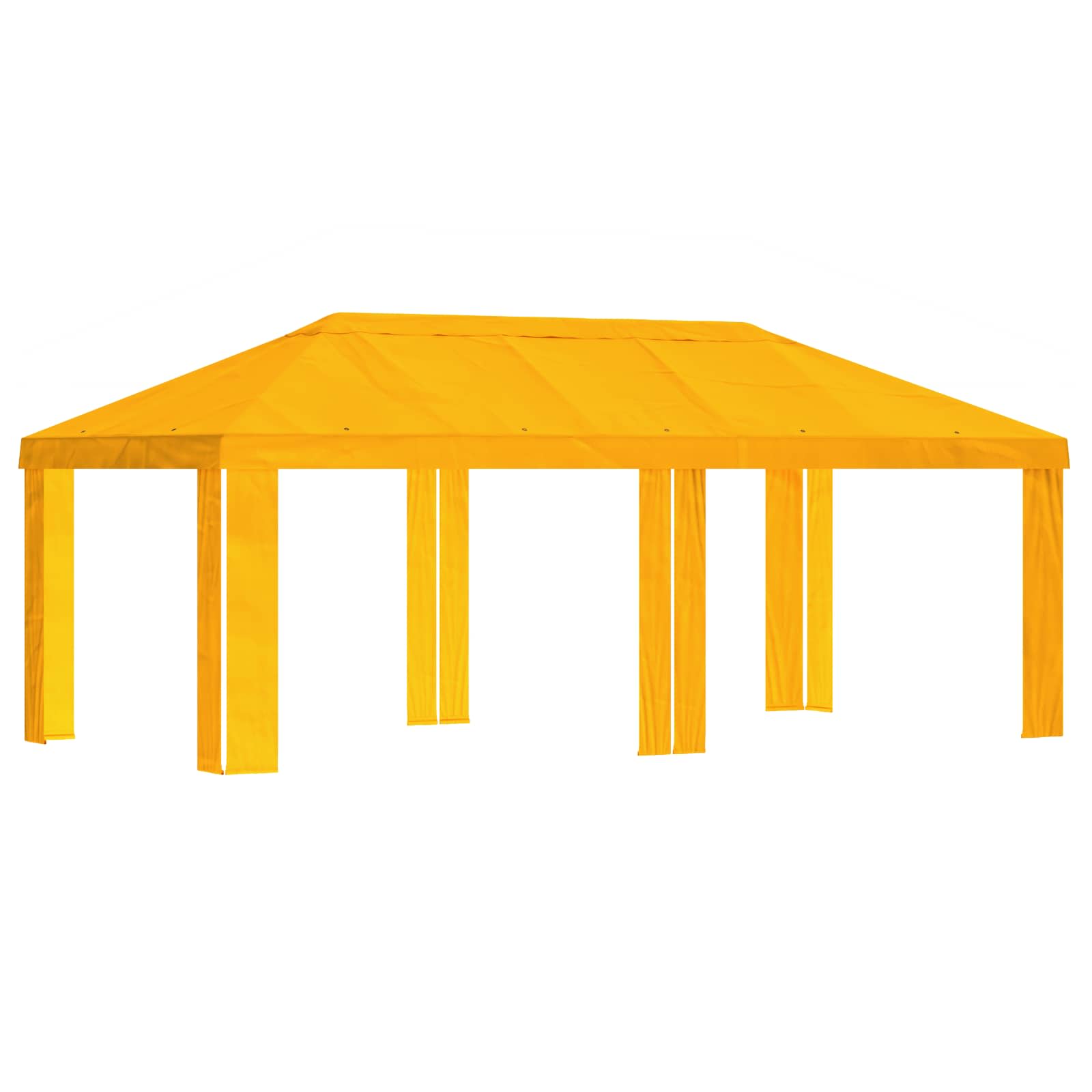 vidaXL Pokrycie altany 6 x 3 m żółty Poliester 190 gsm