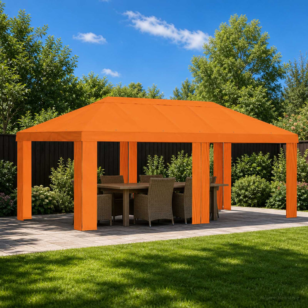 vidaXL Pokrycie altany 6 x 3 m pomarańczowy Poliester 190 gsm