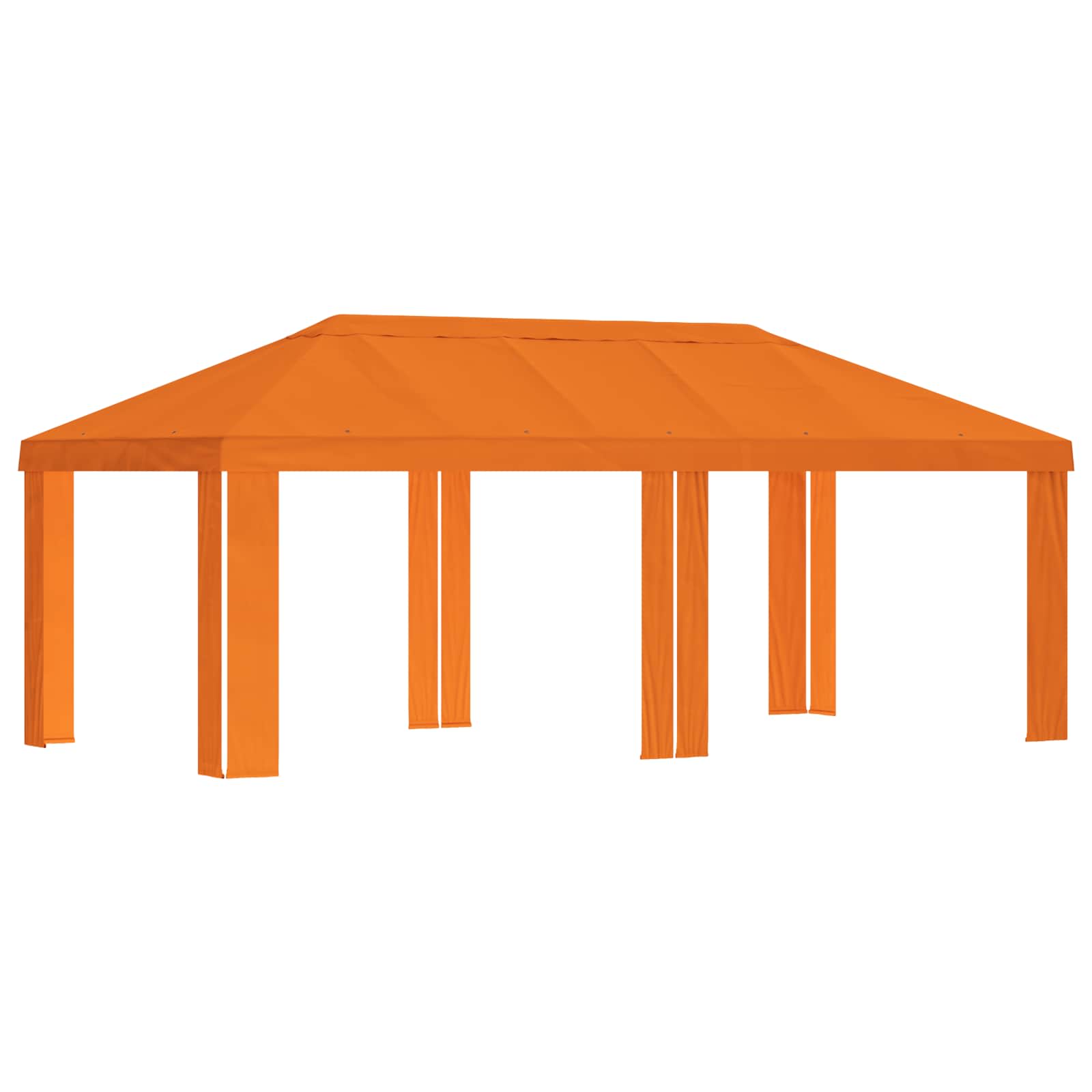 vidaXL Pokrycie altany 6 x 3 m pomarańczowy Poliester 190 gsm