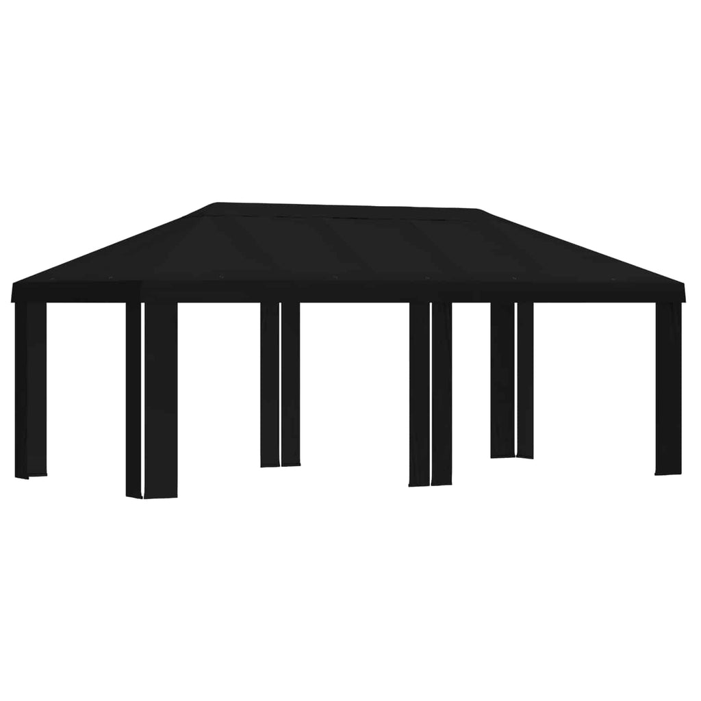 vidaXL Pokrycie altany 6 x 3 m Czarny Poliester 190 gsm
