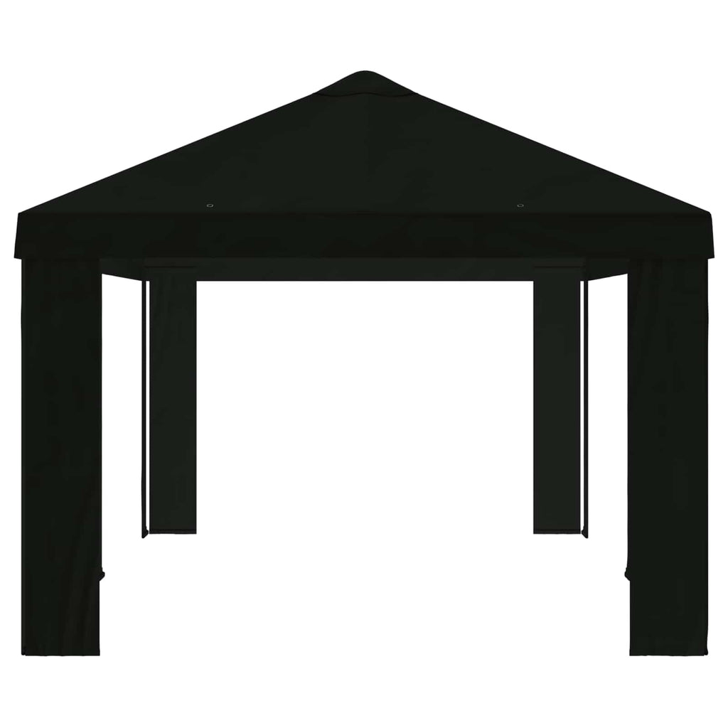 vidaXL Pokrycie altany 6 x 3 m Czarny Poliester 190 gsm