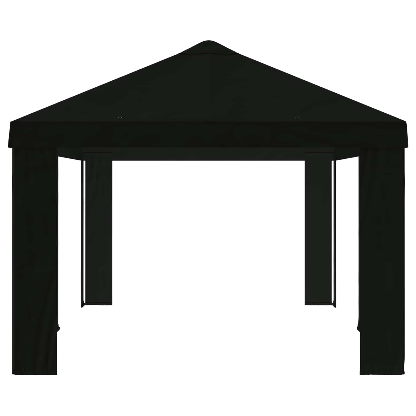 vidaXL Pokrycie altany 6 x 3 m Czarny Poliester 190 gsm