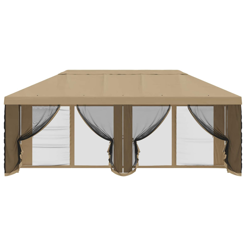 vidaXL Pokrywa daszku z ścianami bocznymi Beżowy 600,5 x 300,5 cm