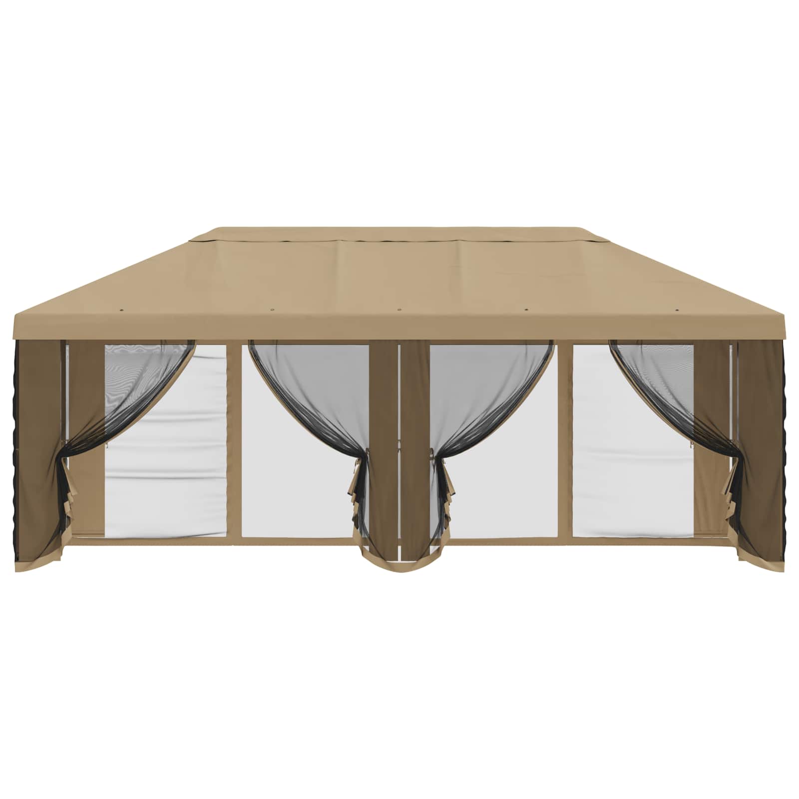 vidaXL Pokrywa daszku z ścianami bocznymi Beżowy 600,5 x 300,5 cm