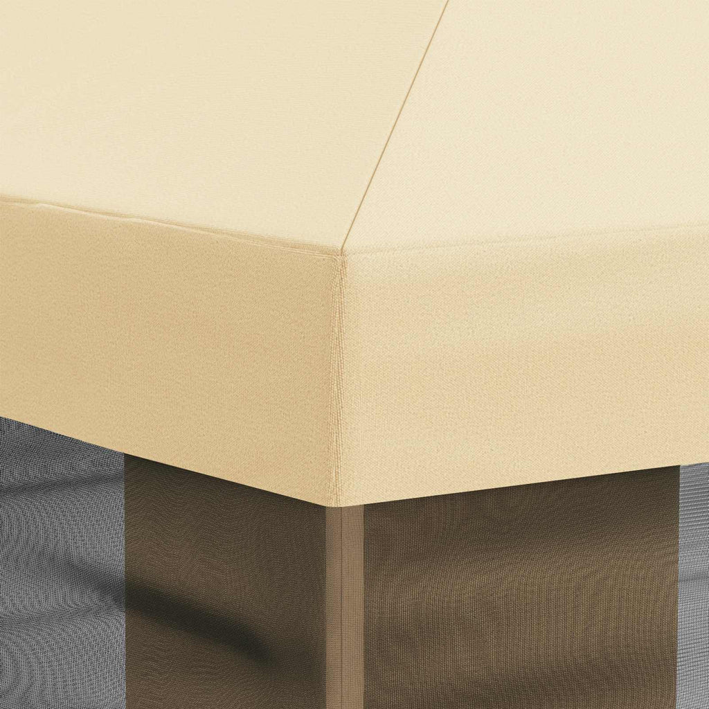 vidaXL Pokrywa daszku z ścianami bocznymi kremowy 600,5 x 300,5 cm