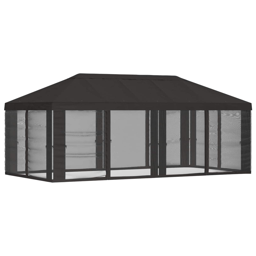 vidaXL Pokrywa daszku z ścianami bocznymi antracytowy 600,5 x 300,5 cm