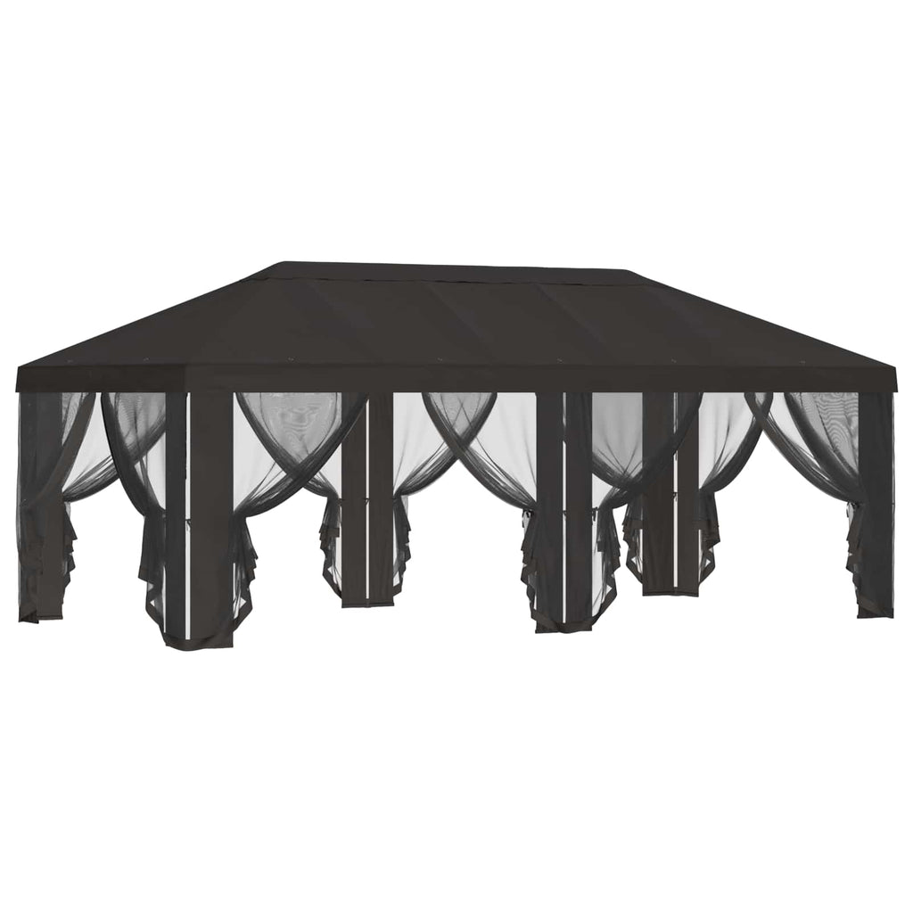 vidaXL Pokrywa daszku z ścianami bocznymi antracytowy 600,5 x 300,5 cm