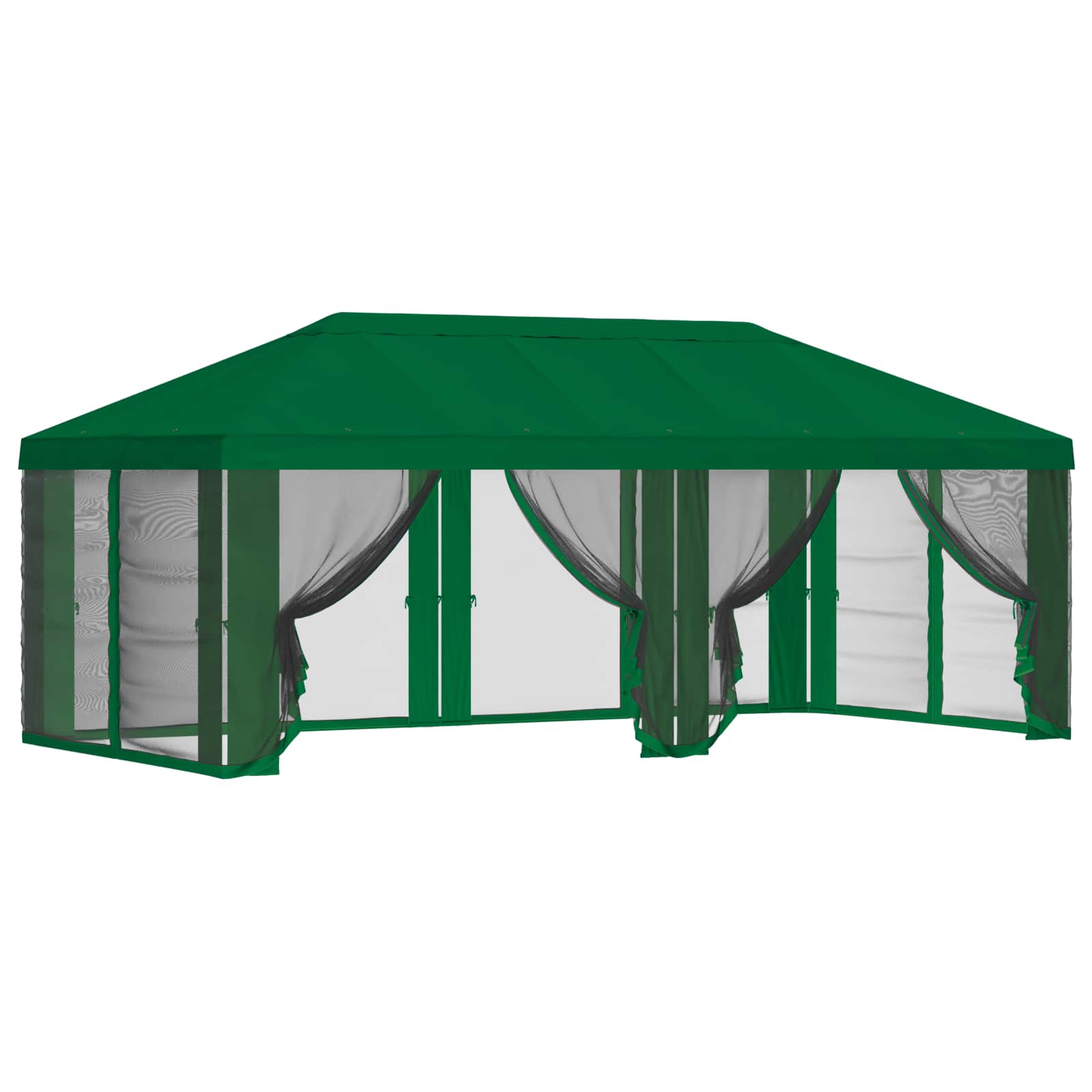 vidaXL Pokrywa daszku z ścianami bocznymi zielony 600,5 x 300,5 cm