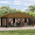 vidaXL Pokrywa daszku z ścianami bocznymi Ciemnoszary 600,5 x 300,5 cm