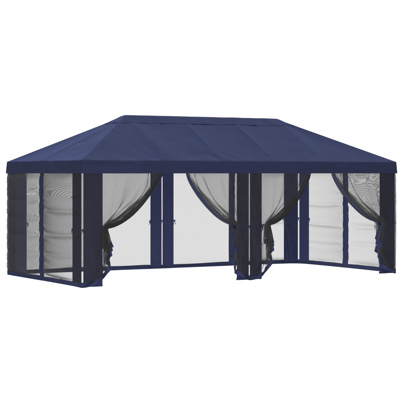 vidaXL Pokrywa daszku z ścianami bocznymi niebieski 600,5 x 300,5 cm