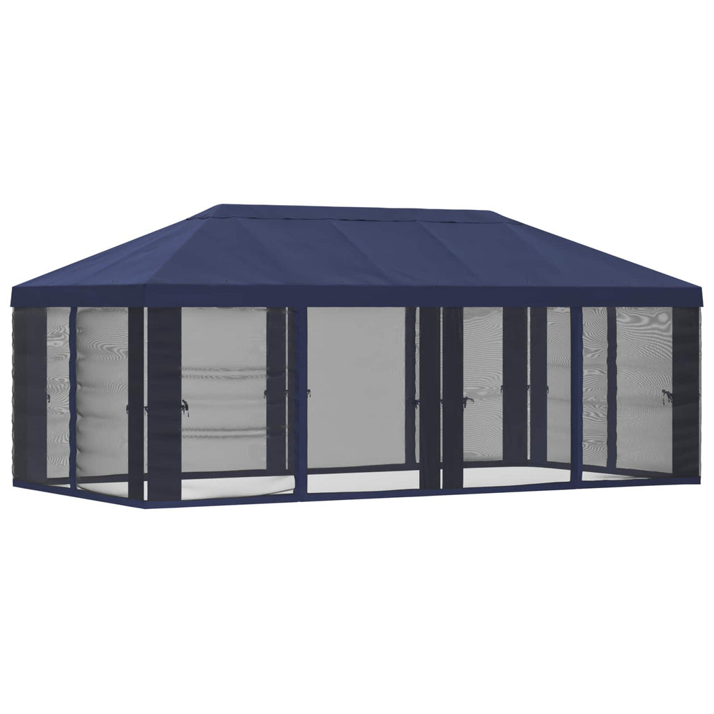 vidaXL Pokrywa daszku z ścianami bocznymi niebieski 600,5 x 300,5 cm