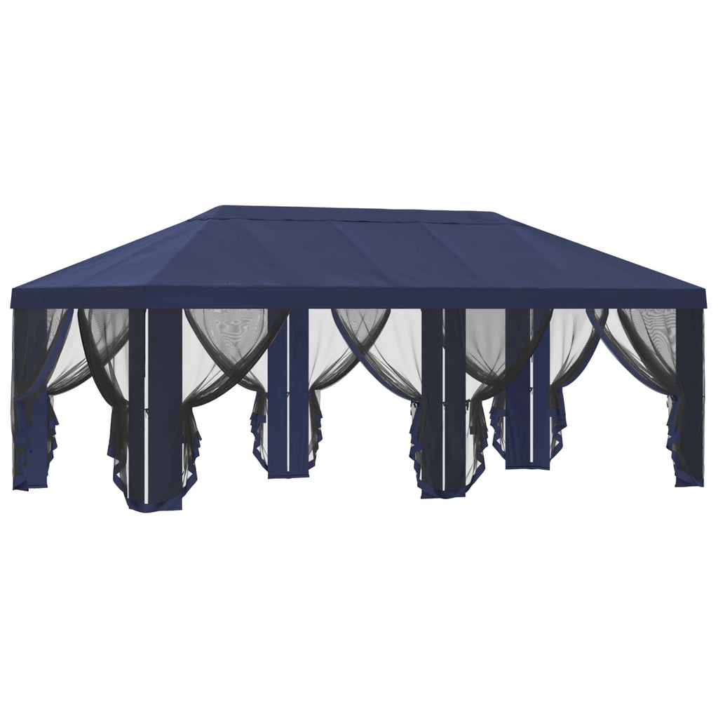 vidaXL Pokrywa daszku z ścianami bocznymi niebieski 600,5 x 300,5 cm