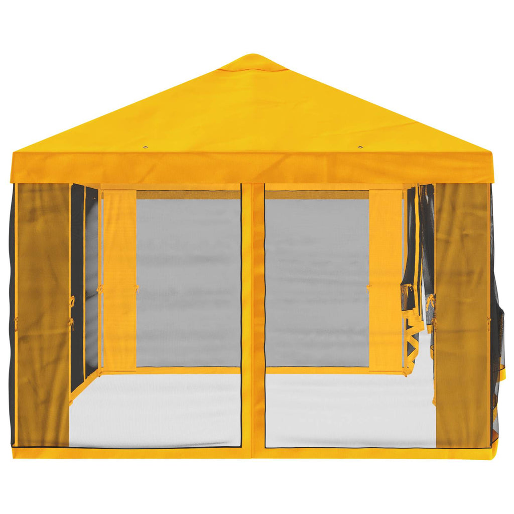 vidaXL Pokrywa daszku z ścianami bocznymi żółty 600,5 x 300,5 cm