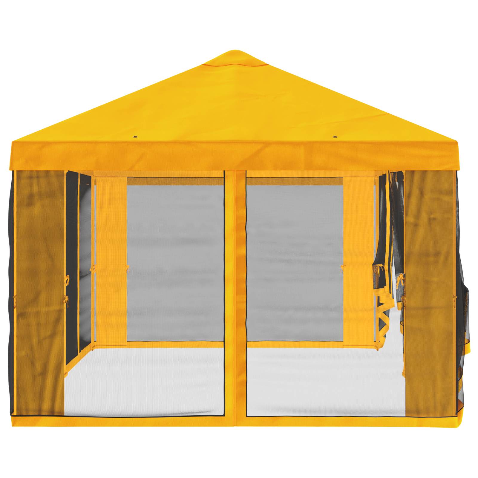 vidaXL Pokrywa daszku z ścianami bocznymi żółty 600,5 x 300,5 cm