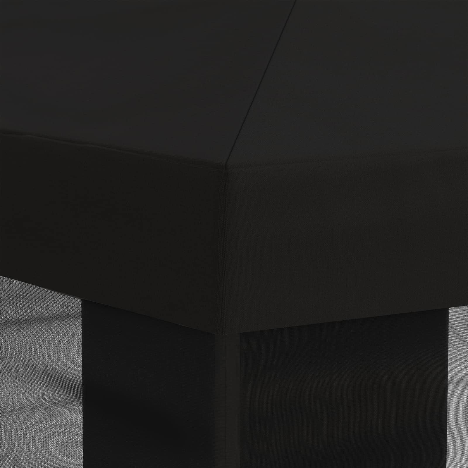 vidaXL Pokrywa daszku z ścianami bocznymi Czarny 600,5 x 300,5 cm