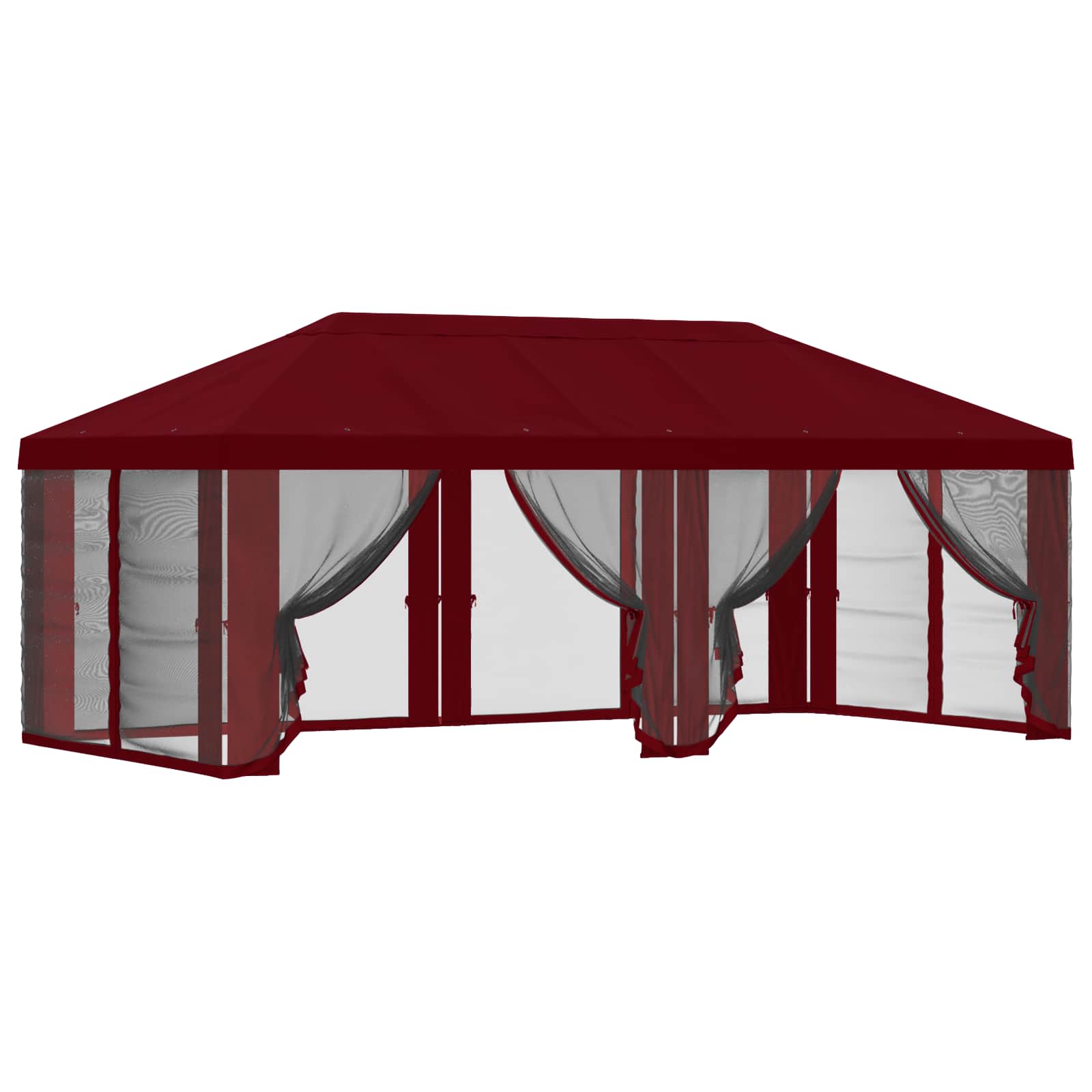 vidaXL Pokrywa daszku z ścianami bocznymi bordowy 600,5 x 300,5 cm