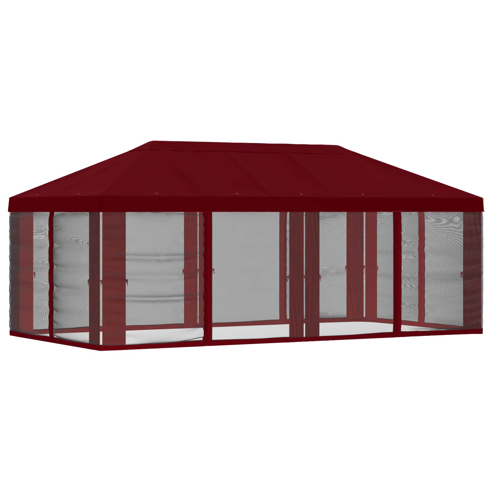 vidaXL Pokrywa daszku z ścianami bocznymi bordowy 600,5 x 300,5 cm