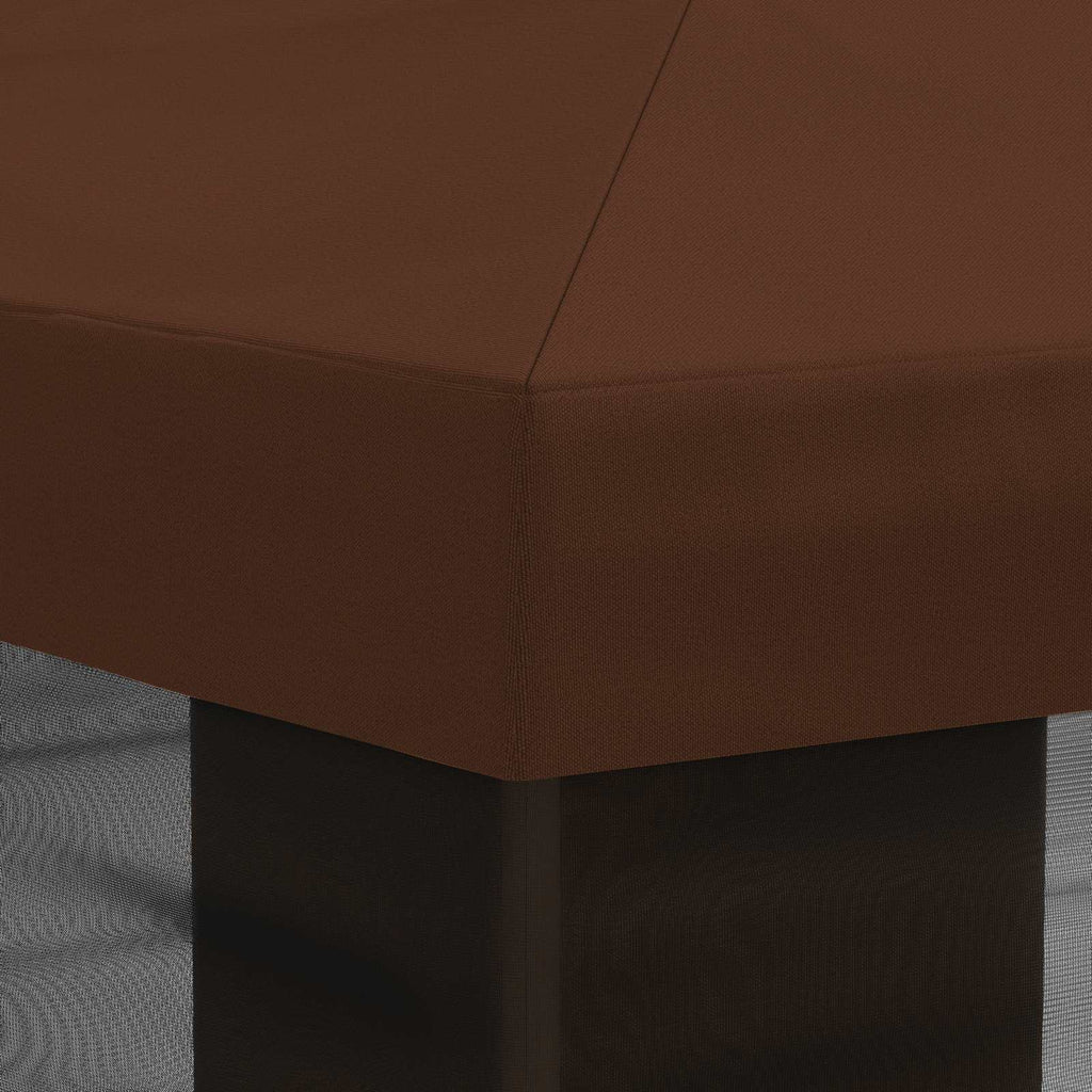 vidaXL Pokrywa daszku z ścianami bocznymi brązowy 600,5 x 300,5 cm