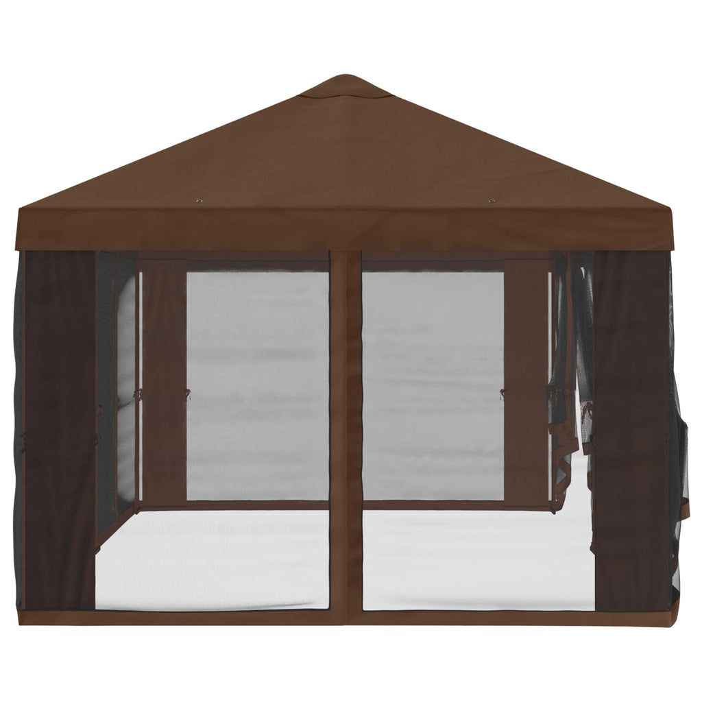 vidaXL Pokrywa daszku z ścianami bocznymi brązowy 600,5 x 300,5 cm